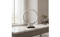 Circlet Sculpture Shiny Abstract Sculpture Contemporary Statue for Entryway, Office, Bookshelf