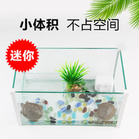 Turtle Tank Low Water Level Filter Submersible 3-in-1 Silent Waterfall Filter for Small Turtle Aquariums
