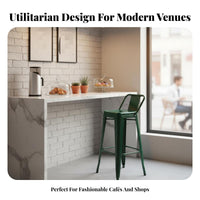 urban design Upholstered Highspine support Bar Stool With rearrest Counter Chair Modern Design Seating Furniture Built-in Footrest for Business Owners, Adults, Homeowners, Cafe, Restaurant, Kitchen, Dining Area