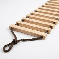 Cat Climbing Structure with Rope Bridge, Solid Wood Wall Mounted Frame and Ladder, Indoor Shelves for Large Cats, Elevated Climbing Bridge Area