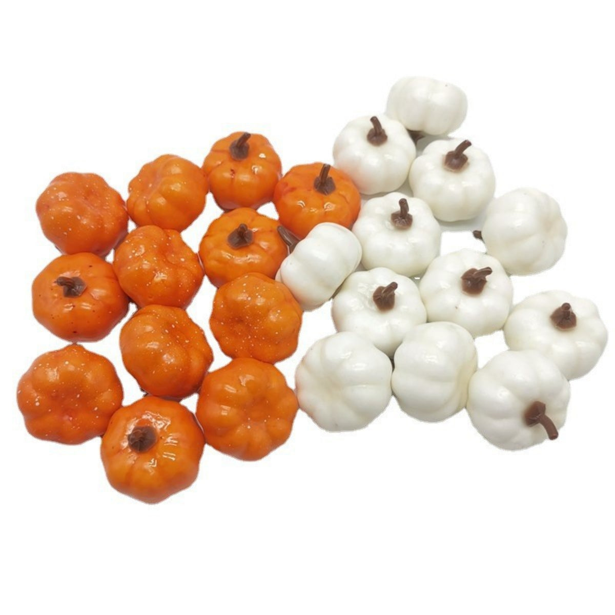 24 Pieces Mini Artificial Pumpkins Small Miniature Pumpkins Authentic-Looking Miniature Pumpkin for Halloween