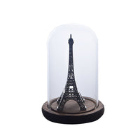 Glass Display Dome with Wooden Base for Dried Flowers and Micro Landscapes