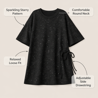 T Shirts for Women with Traditional Frog Button Closure, Oversized Loose Fit Ladies for Daily Wear, Chinese Style Casual Top