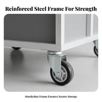 Heavy-Duty Wheeled Transport Hand Truck Reinforced Structure Wheeled Metal Container High Load Capacity Rolling Trolley 360° Rotating Wheels for Warehouse Workers, Logistics Personnel, Factory Personnel, Workshop, Garage, Distribution Center, Moving