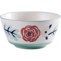 Japanese Style Ceramic Rice Bowl with Four Seasons Hand-Painted Design