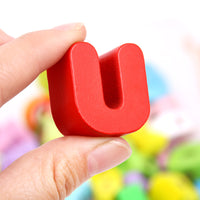 Wooden Lacing Beads Toy for Kids, Alphabet & Number Stringing Blocks for Early Education
