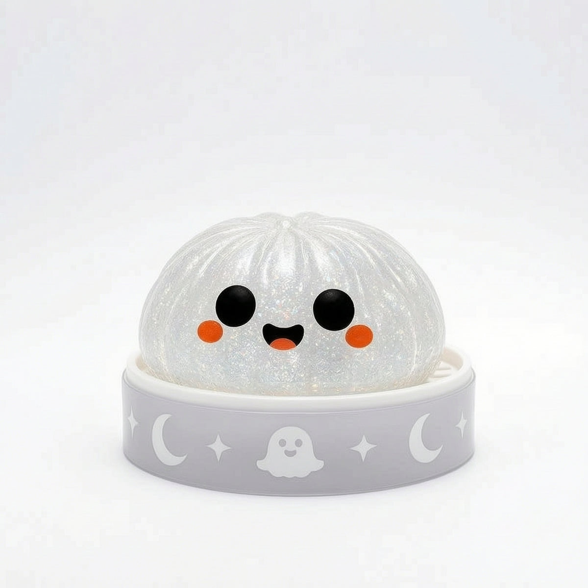 Stress Ball with Tray Squeezable Squishy Toy Translucent Glittery for Halloween, Desk
