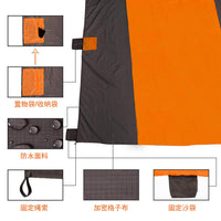 Outdoor Portable Moisture-Proof Pocket Beach Mat Lawn Picnic Sandbag Toss Party Game Mat