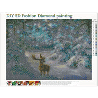 DIY Diamond Painting Kit, Luminous Deer Full Drill Cross Stitch for Home Decor