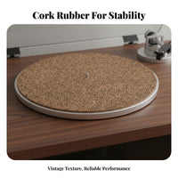 Cork and Rubber Blend Mat Shock Absorption Cork and Rubber Vinyl Mat for DJs