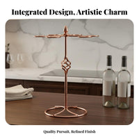 Elegant Design Inverted Stemware Holder Space-Saving Countertop Wine Glass Rack Sturdy Construction Countertop Wine Glass Stand Multi-Functional for Home Entertainers, Party Hosts, Homeowners, Dining Room, Parties