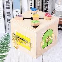 Montessori Wooden Lock Box Educational Toy for Toddlers and Preschoolers