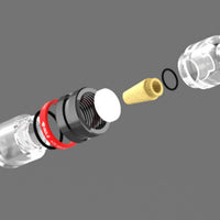 Lower Drain Section Double-Filtration Moisture Separator Side Inlet Holes Inline Airbrush Filter Cylindrical Transparent Airbrush Filter Easy to Install