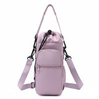 Crossbody Water Bottle Bag Lightweight Water Bottle Carrier with Strap Scratch Protection for Hiking