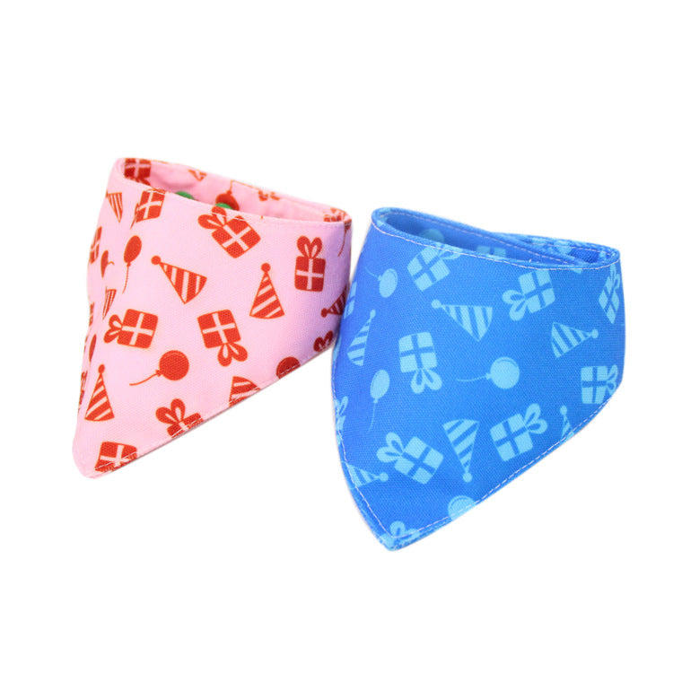 Pet Birthday Party Bandana Adjustable Dog Scarf for Celebrations