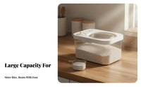 Large Capacity Rice Container Storage Bin Keeps Food Fresh Airtight Grain Container for Kitchen Countertop