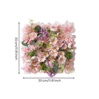 Dense Flower Panel with Foliage Layered Artificial Flower Wall Panels Faux Floral Wall Panel Lightweight for Wedding Backdrops