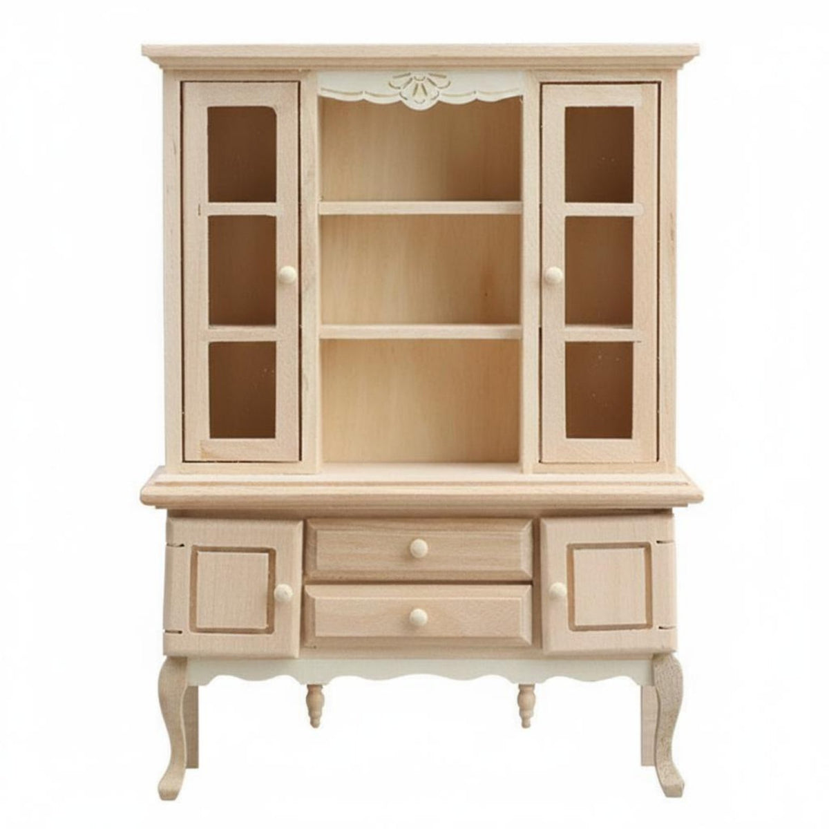1:12 Scale Cabinet Sturdy Miniature Sideboard Classic Dollhouse Display Cabinet for Collectors, Kids