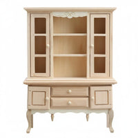1:12 Scale Cabinet Sturdy Miniature Sideboard Classic Dollhouse Display Cabinet for Collectors, Kids