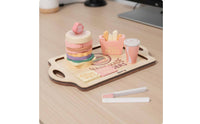 Wooden Hamburger Play Set Fine Motor Skills Quick-Service Meals Toy Set Educational Slice and Stack and Stack Food Toy for Preschool