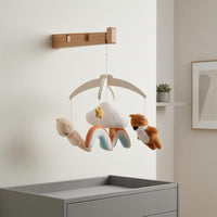 Wooden Crib Mobile Arched Frame Wooden Infant Present Idea Nursery Bed for Pram