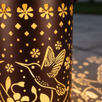 IP65 Waterproof Hummingbird Projection Lantern Auto On/deactivate Hanging Garden Light Decorative Lawn Stake Light for Patio, Pathway