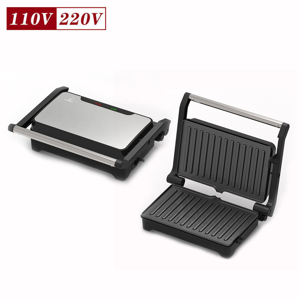 Neutral Color Box Steak Grill and Panini Breakfast Maker with 180-Degree Flat Press, EU Plug
