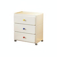 Thickened Material Multi-Layer Drawer Chest Strong Load-Bearing Plastic Drawer Container Mobile Design Rolling Storage Organizer Large Capacity for Children, Playroom