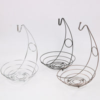 Iron Art Fruit Basket with Banana Hanger for Living Room & Dining Room