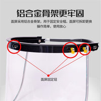Aluminum Bracket Face Shield for Dust and Splash Protection, PVC/PC Visor, Requires Hard Hat