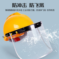 Aluminum Bracket Face Shield for Dust and Splash Protection, PVC/PC Visor, Requires Hard Hat