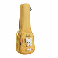 Portable 23 Inch Ukulele Case Cute Design Ukulele Backpack Case Adjustable Straps Instrument Storage Thick Padding for Children, Children, School, Travel, Music Lessons