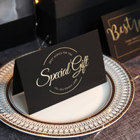 Creative Hot Stamping Black Business Greeting Cards for Birthdays and Thank You Notes