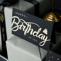Creative Hot Stamping Black Business Greeting Cards for Birthdays and Thank You Notes
