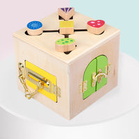 Montessori Wooden Lock Box Educational Toy for Toddlers and Preschoolers