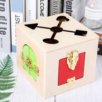 Montessori Wooden Lock Box Educational Toy for Toddlers and Preschoolers