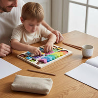 Wooden Number Learning Board Logical Thinking Number Matching Puzzle Shape Recognition for Young Children, Young Kids, Home, Preschool