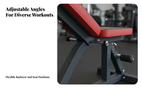 Space-Saving Foldable Utility Bench Multi-Position Dumbbell Press Bench Full Body Workout Thick Padded Cushion for Fitness Enthusiasts