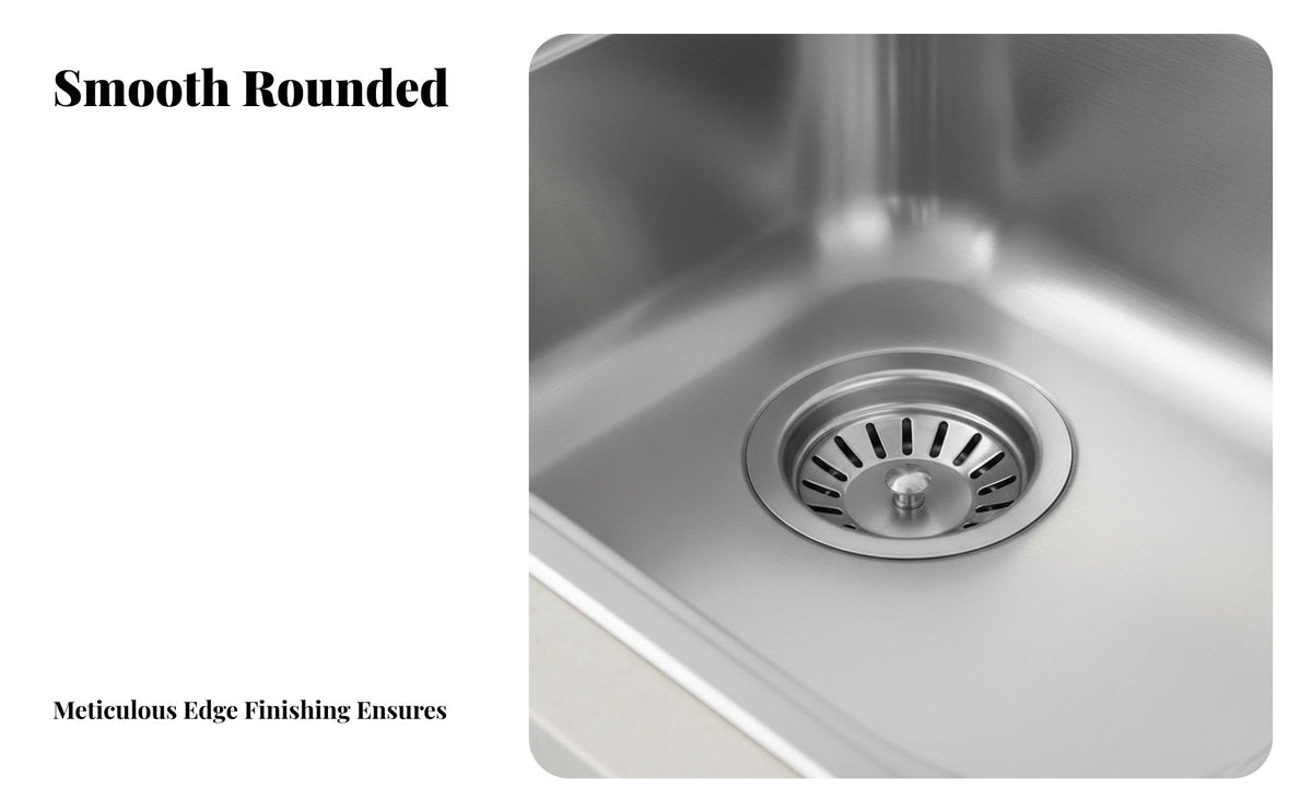 Single Bowl Kitchen Sink Wear-Resistant Top-Mount Kitchen Sink Includes Strainer Metal Washing Basin for Homeowners, Landlords, Farmhouse, Basement