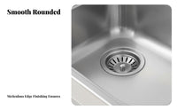 Single Bowl Kitchen Sink Wear-Resistant Top-Mount Kitchen Sink Includes Strainer Metal Washing Basin for Homeowners, Landlords, Farmhouse, Basement