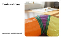 Lightweight & Portable L-Shaped Cat Tunnel Colorful Design Pet Tunnel Maze DIY Pet Maze Tube for Kittens, Rabbits, Small Dogs