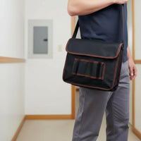 Multiple Pockets Electrician Tool Bag Wear Resistant Electrician Tool Pouch Portable Technician Shoulder Bag Large Capacity for Electricians, Maintenance Workers, Technicians, Job Sites