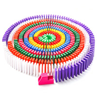 Wooden Dominoes Set with Stunts and Accessories for Kids and Adults