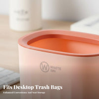 Desktop Trash Can Stylish Appearance Desktop Waste Basket Mini Trash Can Pressure Holder Design Mini Wastebasket Space-Saving