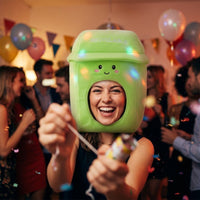 Trash Can Hat Novelty Cuddly Hat Wearable Garbage Bin Costume for Photo Shoots, Cosplay