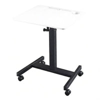 Mobile Electric Standing Desk Rolling Height Adjustable Desk Compact Computer Table Ergonomic for Distant Workers, Students, Home Office, Small Apartments, Living Room