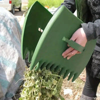 2 Pieces Comb Teeth Plastic Leaf Grabber Curved Panel Hand-Held Leaf Grabber Molded Body Lightweight for Yard Cleanup