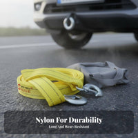 Pulling Strap with Fasteners strongDuty Pull Strap with Fasteners High Strength Vehicle Recovery Tool for Vehicles Owners, Unpaved Terrain Aficionados