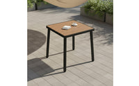 Easy to Clean Outdoor Restaurant Table and Chairs Waterproof Plastic Wood Patio Set for Balcony