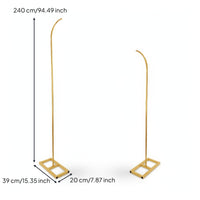 Half Arch Tall-Standing Metal Arch with Rectangular Base Sturdy